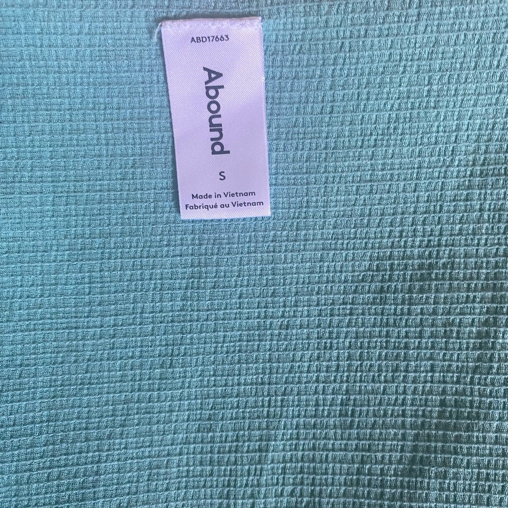 Abound Mint Ruched V-Neck Drawstring Crop Top - Picture 3 of 8